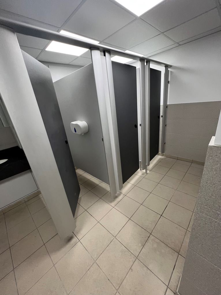 Cubicles after wrapping